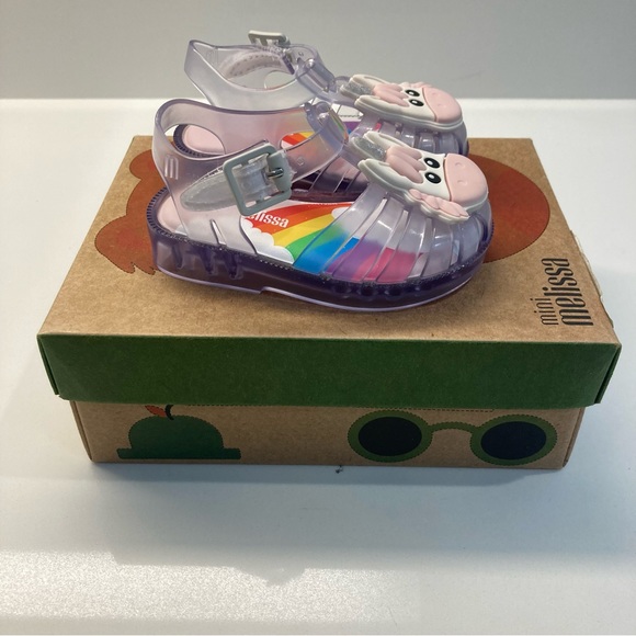 ⭐️Host Pick⭐️ NIB! MINI MELISSA Clear Unicorn Sandals Size 5 - Picture 7 of 11